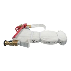 White Layflat Water Hose 150psi W.P Flexible Rack Fire Hose Cabinet 100% Virgin Polyester Jacket Interior