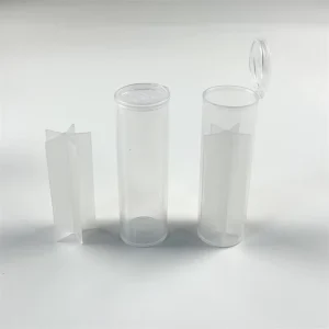 Wide Mouth Plastic Pop Top Partition Roll Tube with 5 Pack Conpartments Room Airtight Squeeze Tube with Child Resistant Caps
