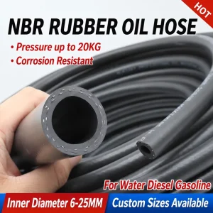 Wire Braided High Pressure Rubber Hydraulic Hose Flexible Custom Tubing Cutting 1.2mm Wall Thickness 40 120 Mining