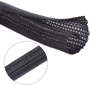Wire Loom Cable Sleeve PET Self Closing Sleeve Braided Cable Management Sleeve PET Split Multiple Colors and Sizes