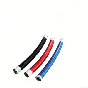 Wire adding PTFE Tube Cotton adding Outsourcing Braided Red Blue Black Mold Temperature Machine Heat Transfer Oil PTFE Hose