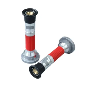 XF High Quality Cast Iron DC Spray Fire Hose Nozzle Adjustable Spray Flow Flexible Class B Fires Red Customizable Sizes CCC
