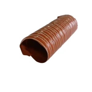 XY-802 High Temperature Non-Flammable Steel Wire Glass Fabric Silicone Flexible Aluminum Foil Air Duct Hose 8″ 25ft