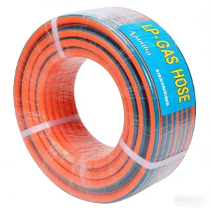Yellow Braided PVC Durable Propane Gas Hose for Flexible Stove 1 Inch Heat Resistant LPG 50m