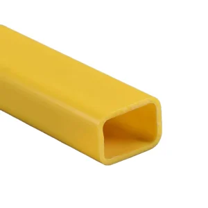 Yellow High Temperature Resistant PVC Rectangular Plastic Pipe Tube