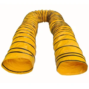 Yellow PVC Flexible Pipe High Temperature Resistant and Grip-Resistant Ventilation Hose in Stock and Available for Direct Sale