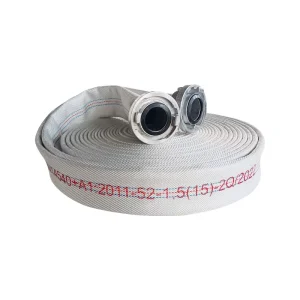 ZYfire MED Certified Single Jacket High Tenacity Polyester TPR Lining Firefighting Hose Marine Use 15m Length 15bar Working