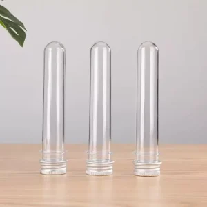 for PET Plastic Test Packaging Tube for Chemical Use Round Shape with Screen Printed Screw Caps